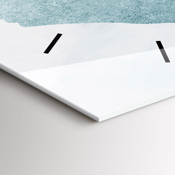 Modern vertical wall clock Abstract whale