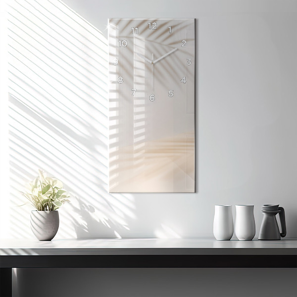 Modern vertical wall clock Creamy abstraction