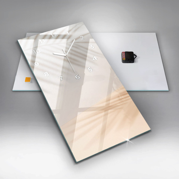 Modern vertical wall clock Creamy abstraction