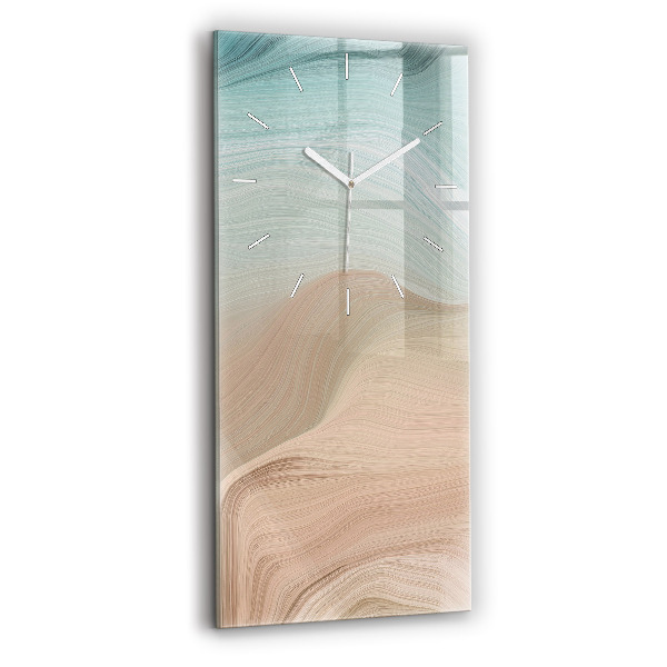 Modern vertical wall clock Wave abstraction
