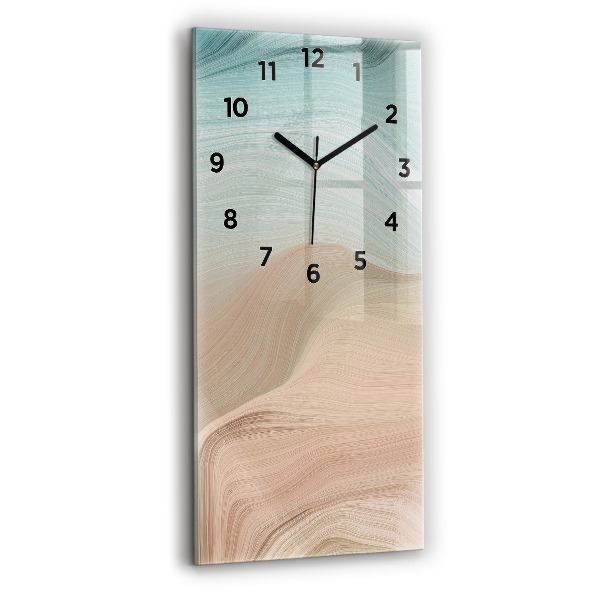 Modern vertical wall clock Wave abstraction