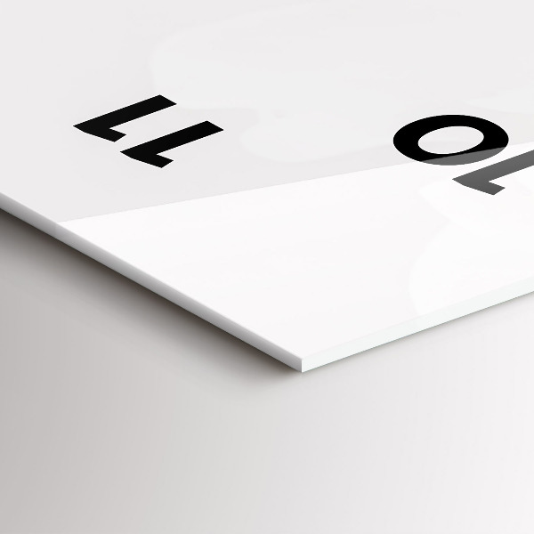 Modern vertical wall clock Peony flowers