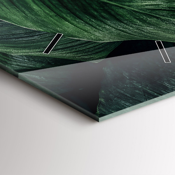 Modern vertical wall clock Tropical Monstera