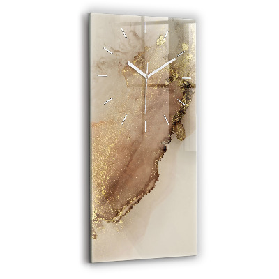 Modern vertical wall clock Beige modern art