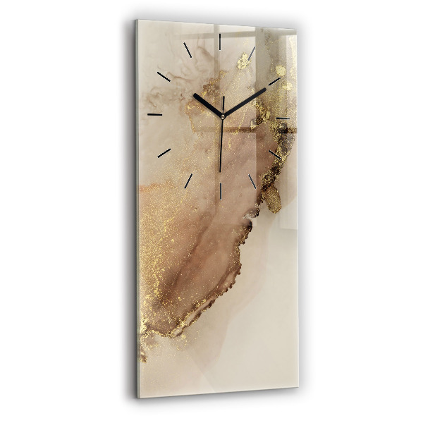 Modern vertical wall clock Beige modern art