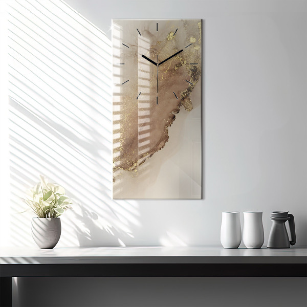 Modern vertical wall clock Beige modern art