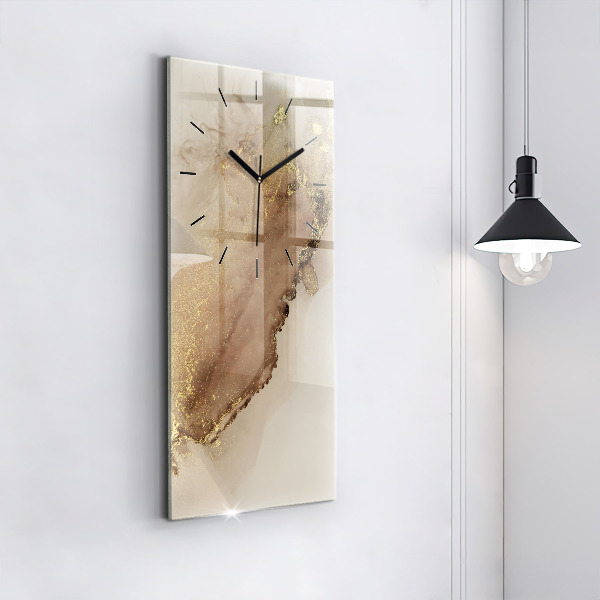 Modern vertical wall clock Beige modern art