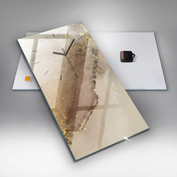 Modern vertical wall clock Beige modern art