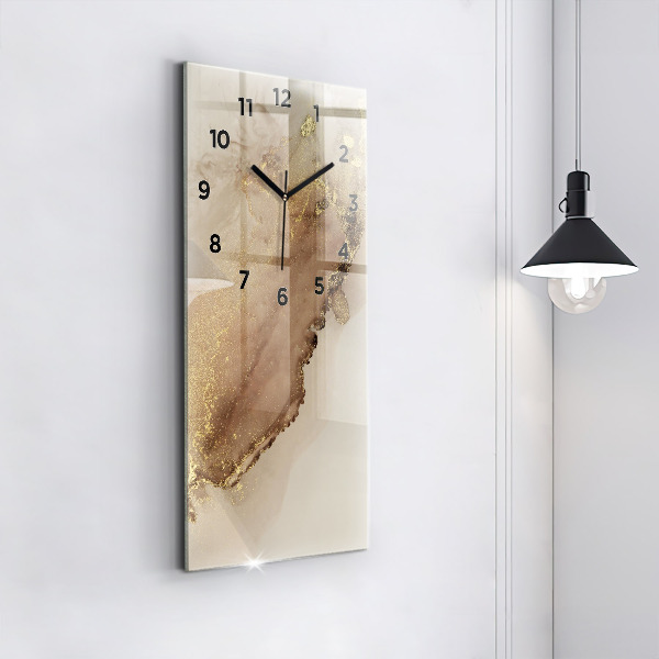 Modern vertical wall clock Beige modern art
