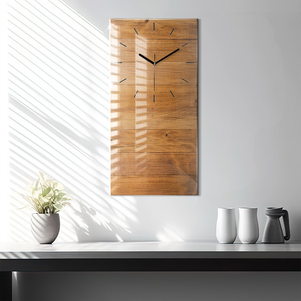 Modern vertical wall clock Wooden boards