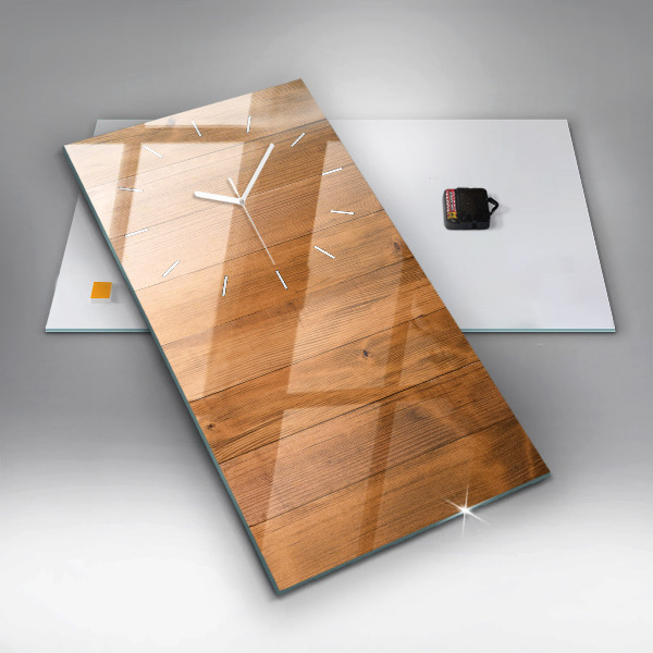 Modern vertical wall clock Wooden boards