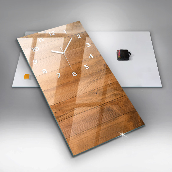 Modern vertical wall clock Wooden boards
