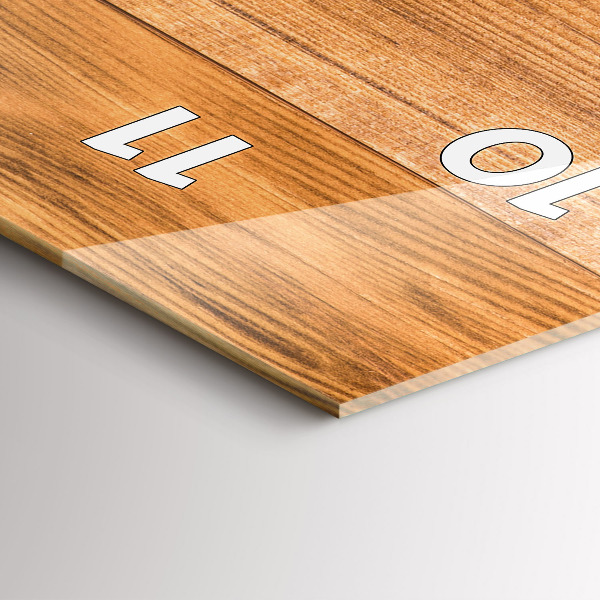 Modern vertical wall clock Wooden boards