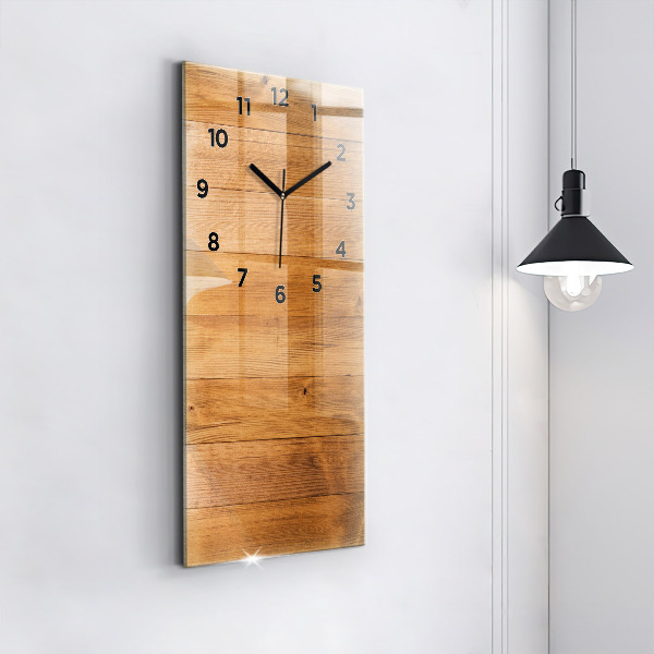 Modern vertical wall clock Wooden boards