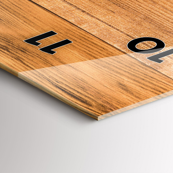 Modern vertical wall clock Wooden boards