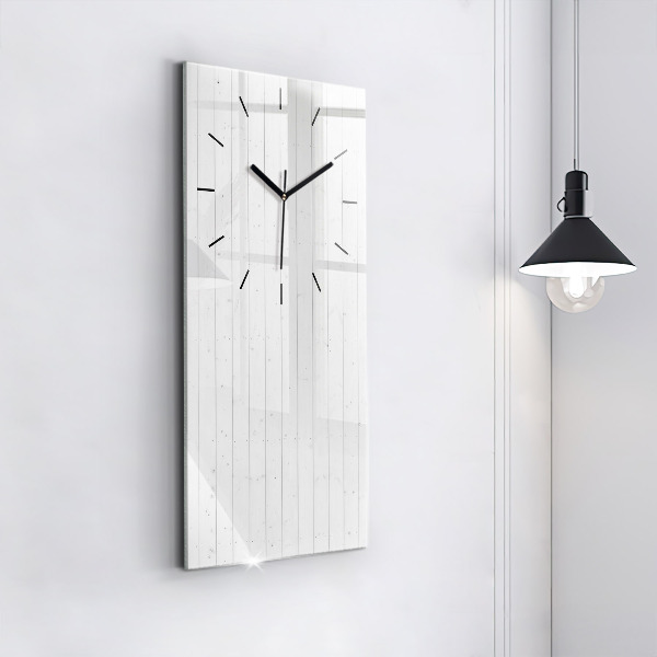 Modern vertical wall clock Wooden panels pattern