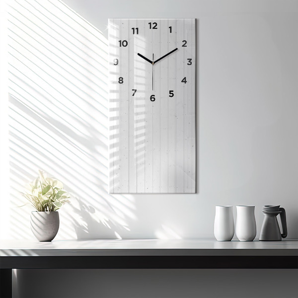Modern vertical wall clock Wooden panels pattern