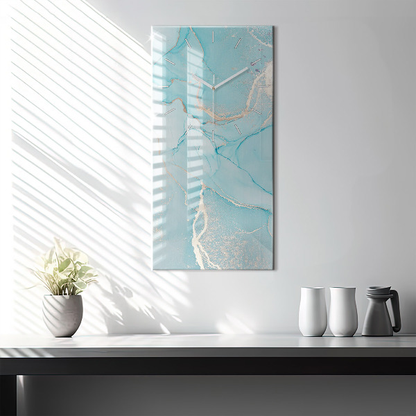 Modern vertical wall clock Decorative marble