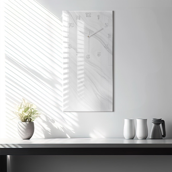 Modern vertical wall clock Decorative marble
