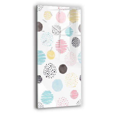 Modern vertical wall clock Geometric pattern