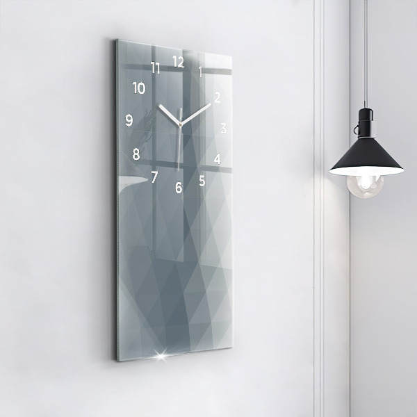 Modern vertical wall clock Gray abstraction