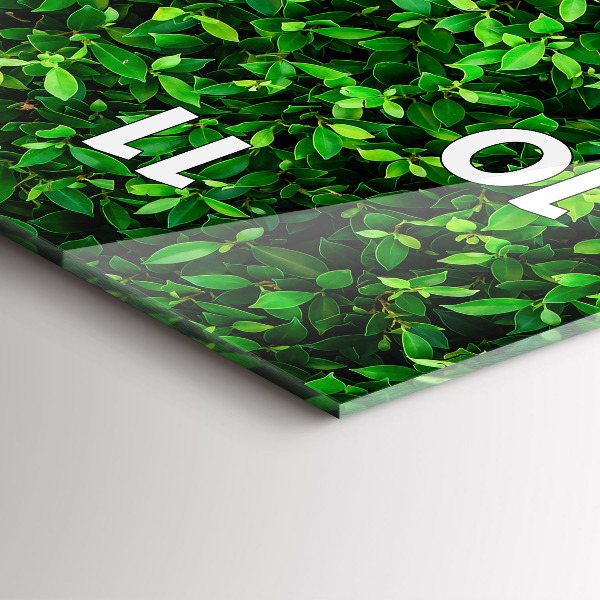 Modern vertical wall clock Hedge leaves