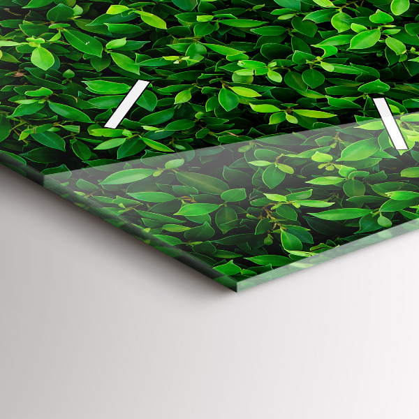 Modern vertical wall clock Hedge leaves