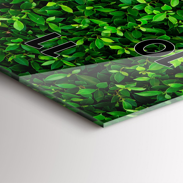 Modern vertical wall clock Hedge leaves