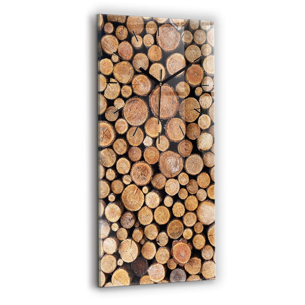Modern vertical wall clock Tree rings