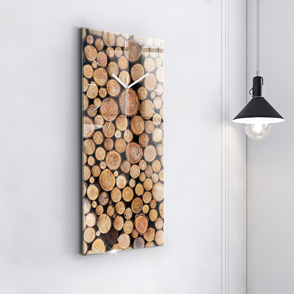 Modern vertical wall clock Tree rings
