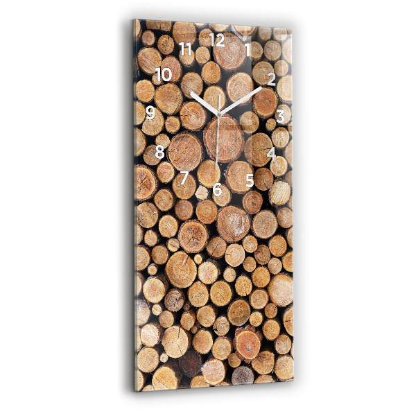 Modern vertical wall clock Tree rings