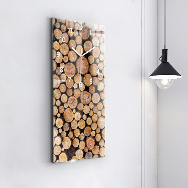 Modern vertical wall clock Tree rings