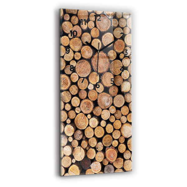 Modern vertical wall clock Tree rings