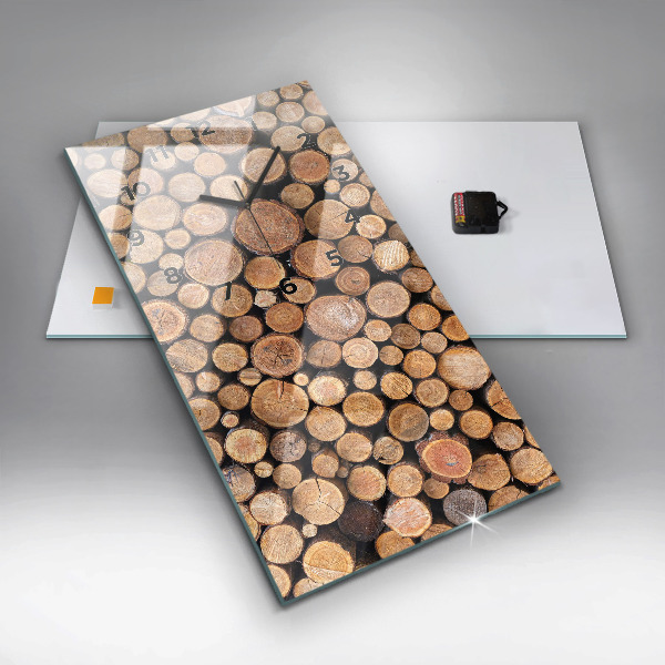 Modern vertical wall clock Tree rings