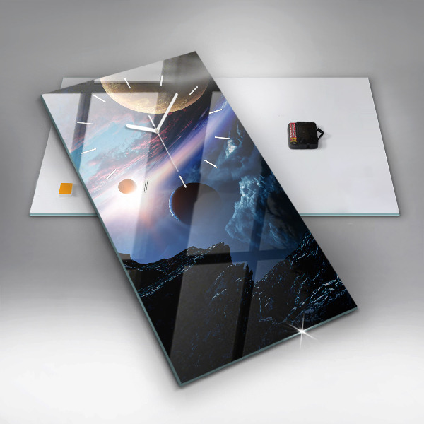 Modern vertical wall clock Great Galaxy