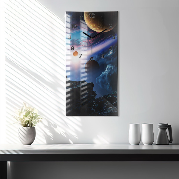 Modern vertical wall clock Great Galaxy