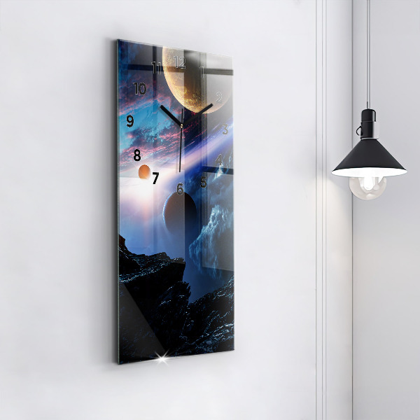 Modern vertical wall clock Great Galaxy
