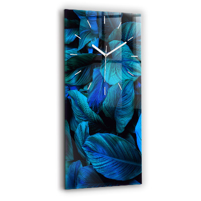 Modern vertical wall clock Tropical nature