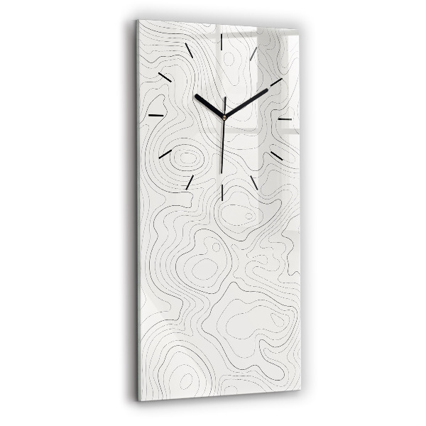 Modern vertical wall clock Abstraction spots