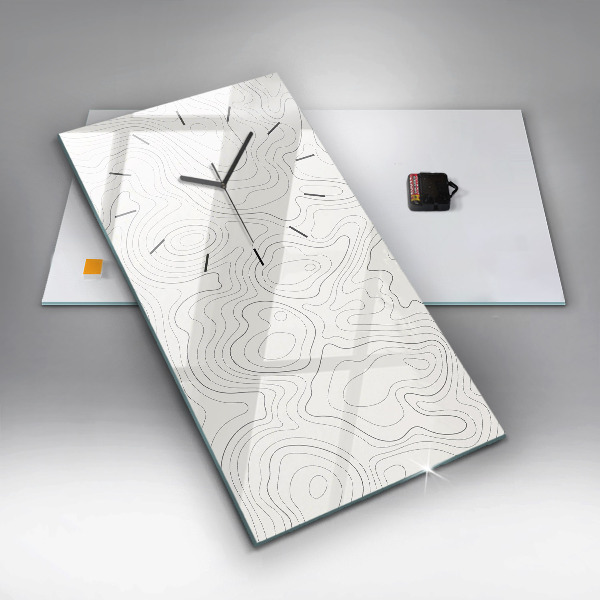 Modern vertical wall clock Abstraction spots
