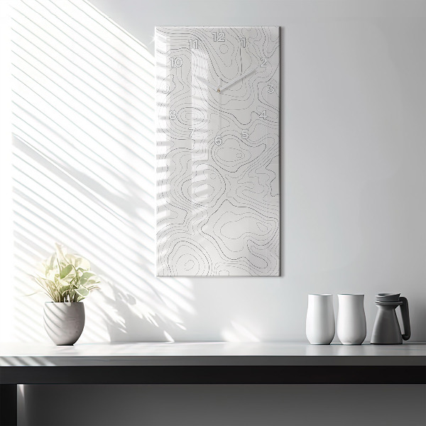 Modern vertical wall clock Abstraction spots