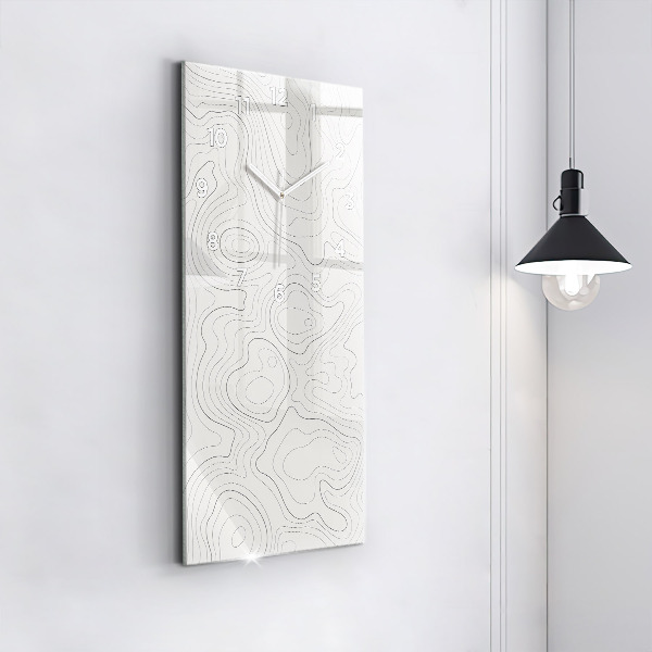 Modern vertical wall clock Abstraction spots
