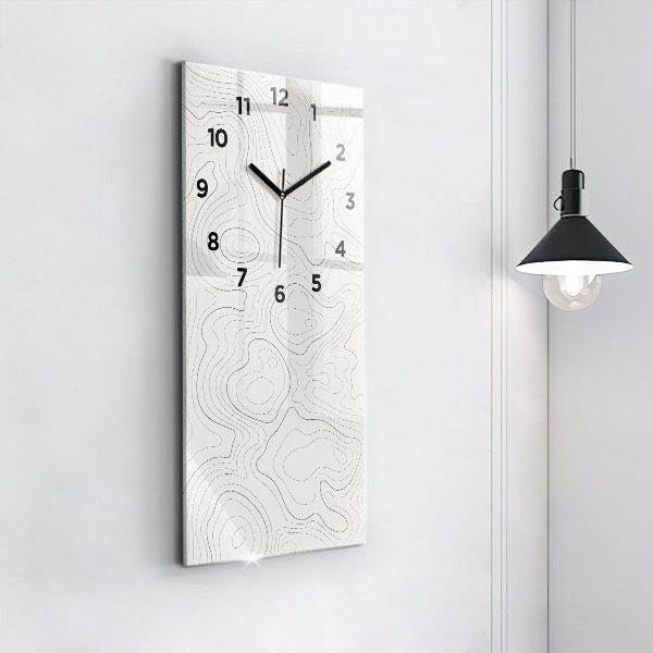 Modern vertical wall clock Abstraction spots