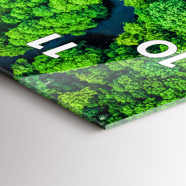 Modern vertical wall clock River in the forest