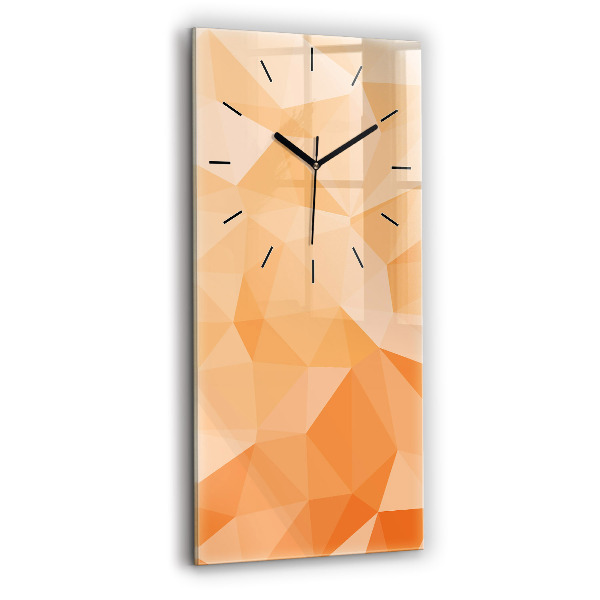 Modern vertical wall clock Abstraction triangles