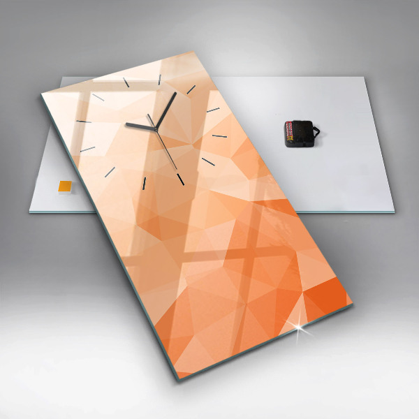 Modern vertical wall clock Abstraction triangles
