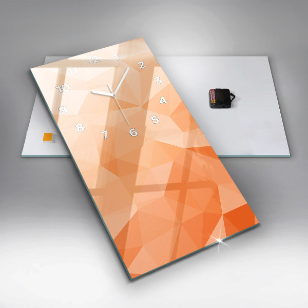 Modern vertical wall clock Abstraction triangles
