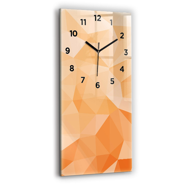 Modern vertical wall clock Abstraction triangles