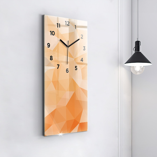 Modern vertical wall clock Abstraction triangles