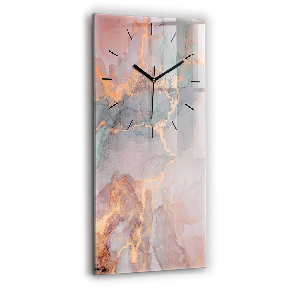Modern vertical wall clock Marble texture